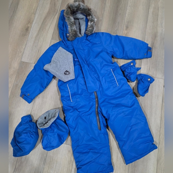 deux par deux Other - Deux par Deux Gray and Blue Snowsuit
